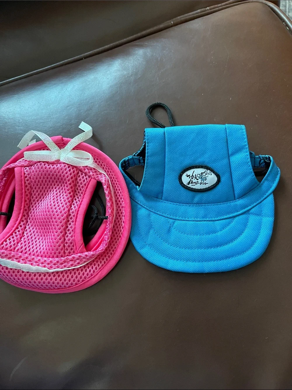 Dog Pink and Blue Adjustable Harness Caps